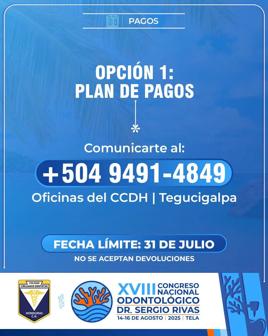 Image from CCDH | Difusión: 📢 ¡Asiste al XVIII Congreso Nacional Odontológico "Dr. Sergio Rivas"!...