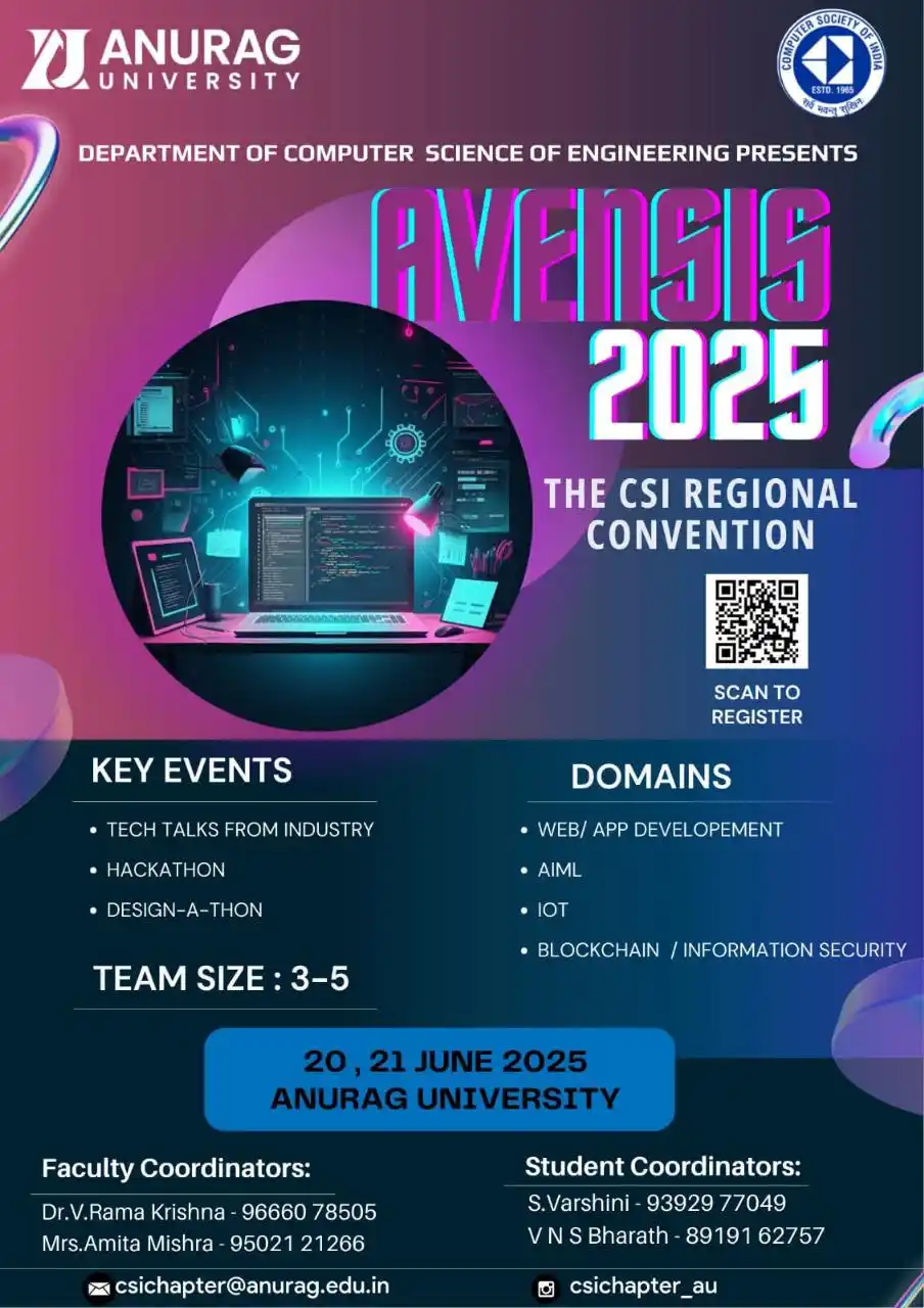 Image from The Student Spot: *AVENSIS 2K25 – THE CSI REGIONAL CONVENTION 🚀* 🌟 Dive into a tech ex...