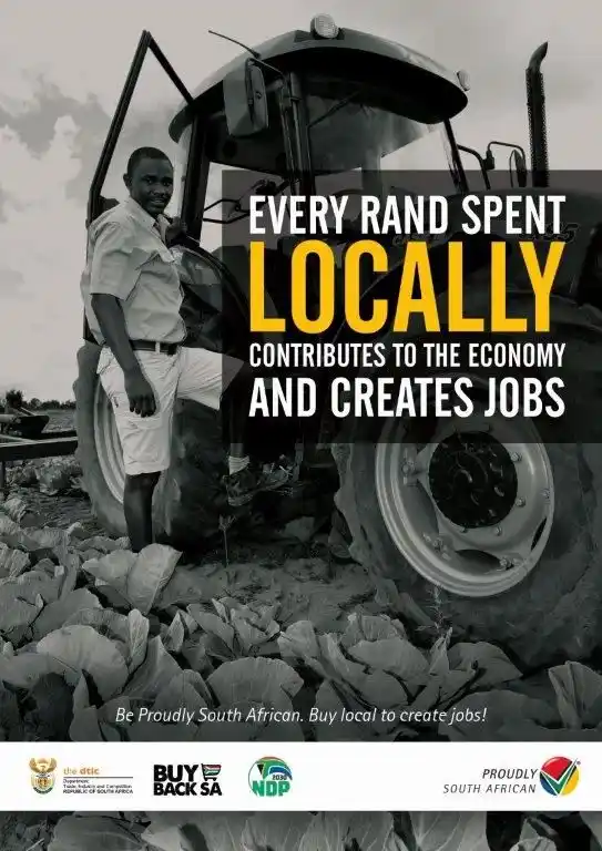 Image from governmentza: Be proudly South African. Buy local to create jobs. Let’s all contrib...