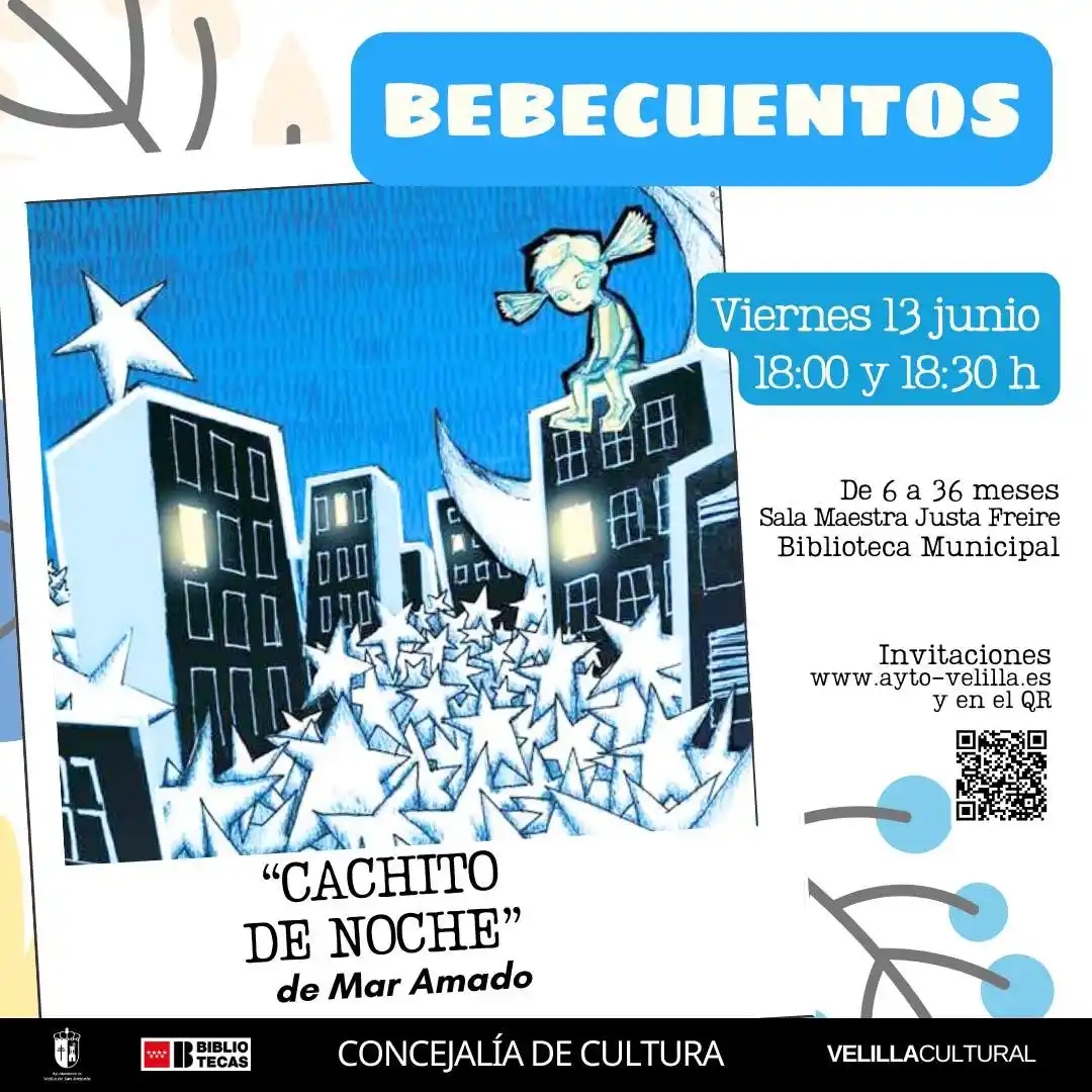 Image from Ayuntamiento de Velilla de San Antonio: 👶 Bebecuentos “Cachito de noche” de Mar Amado. Esta sesión de bebecue...