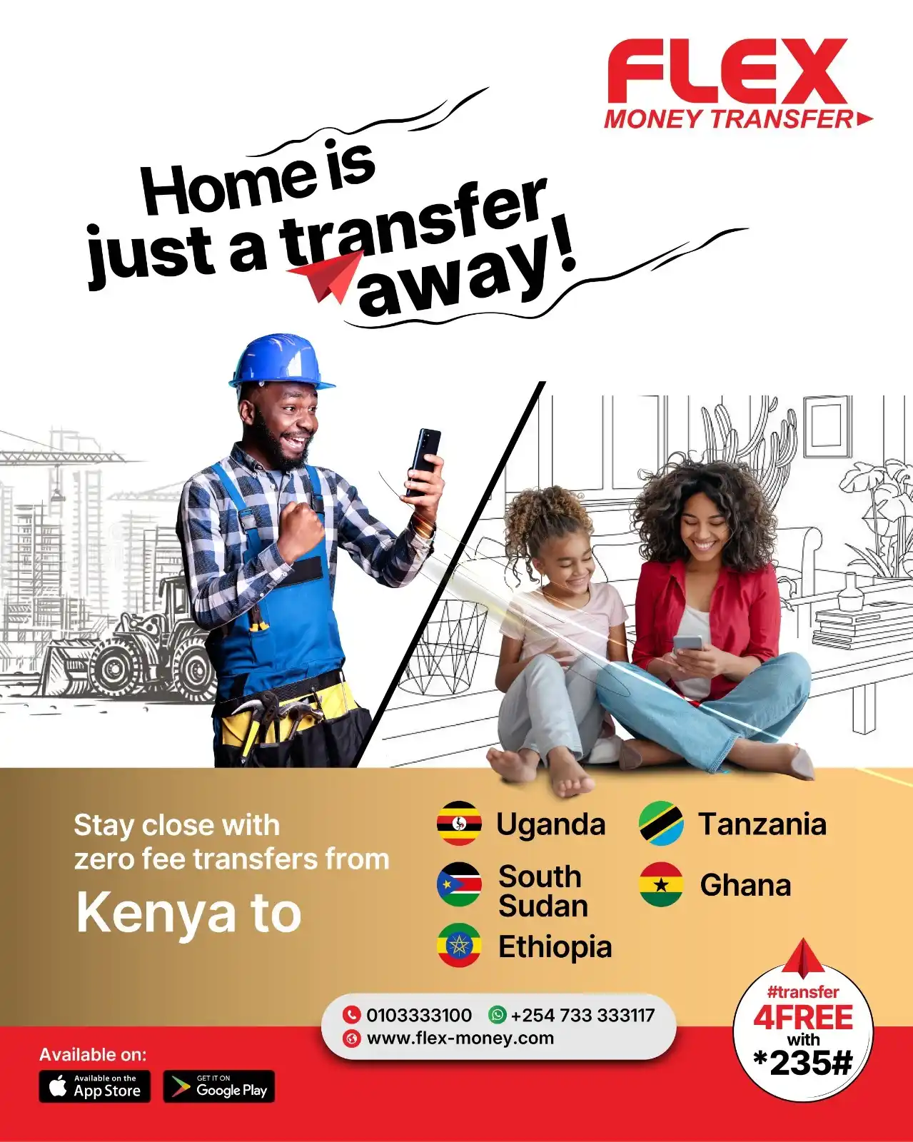 Image from Flex Money Transfer : Distance doesn’t have to mean disconnect. Whether it’s a helping hand ...