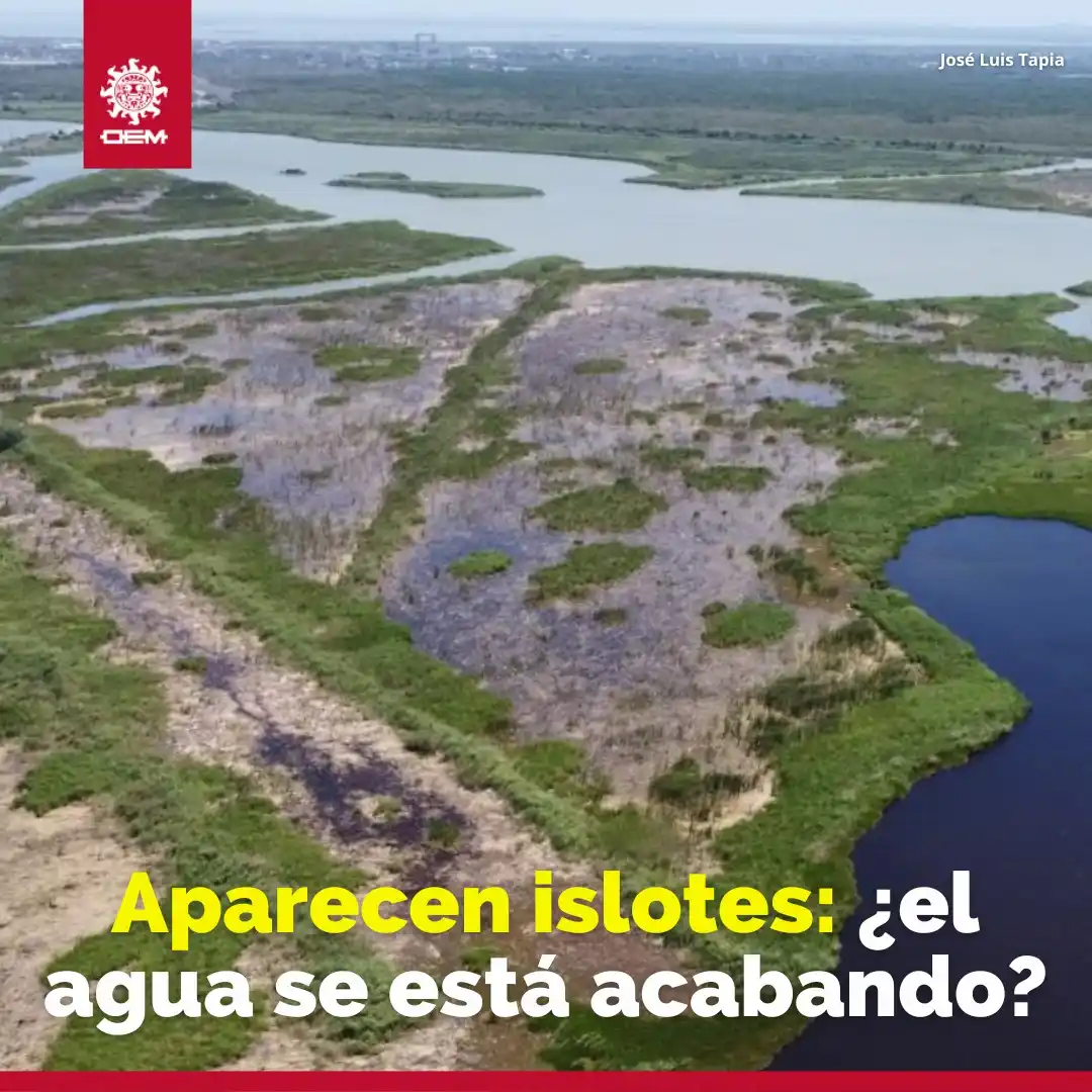 Image from EL SOL DE TAMPICO: *Emergen islotes en lagunas del sur de Tamaulipas*💧⚠️ Aunque *el aba...