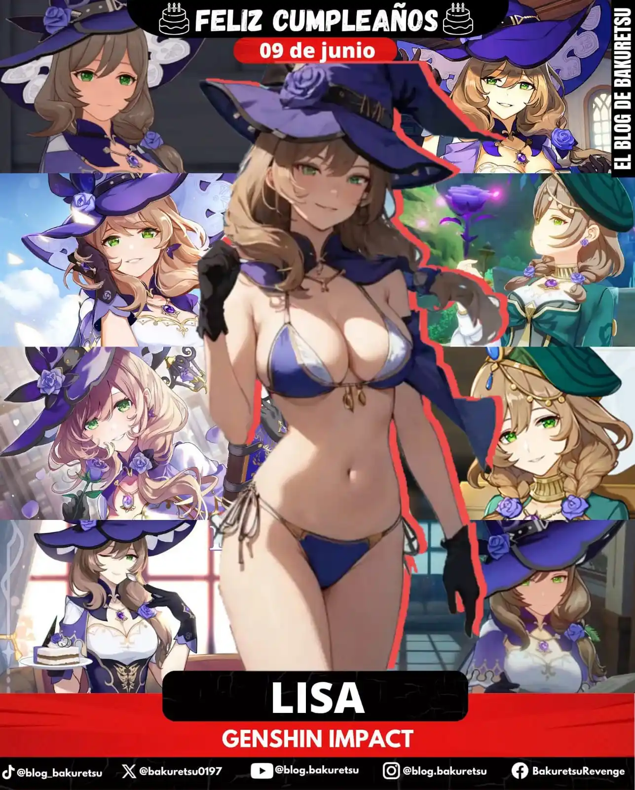 Image from CSC LAB - Anime Cast: 🎂¡Feliz cumpleaños para la sabrosa Lisa! 📚⚡ 🎉Hoy celebramos a la br...