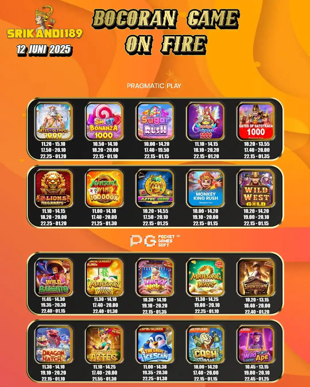 Image from OFFICIAL SERVER PRAGMATIC: Halo Halo gengs Update Pola hari ini🔥🚀 Link main : https://srikandi1...