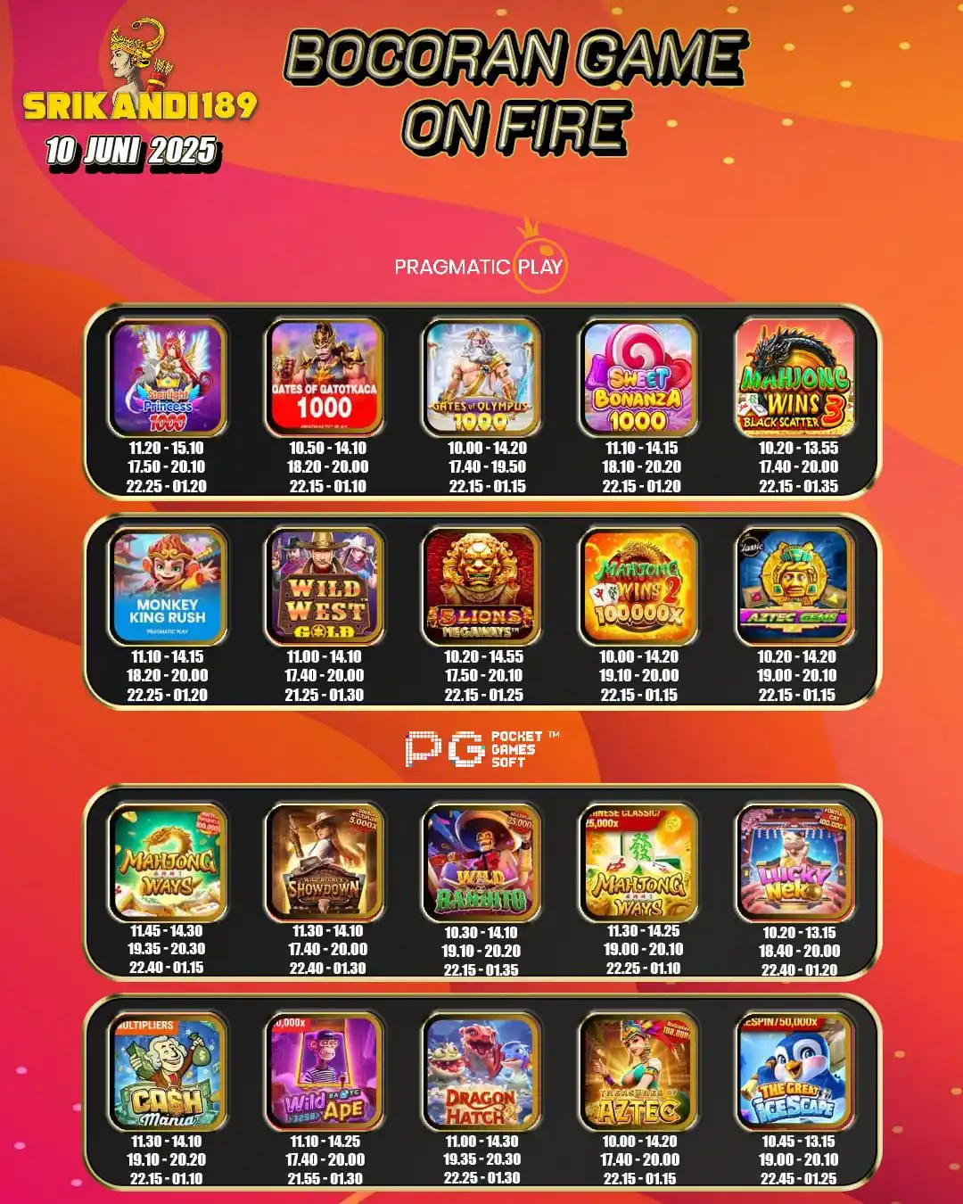 Image from OFFICIAL SERVER PRAGMATIC: Halo Halo gengs Update Pola hari ini🔥🚀 Link main : https://srikandi1...