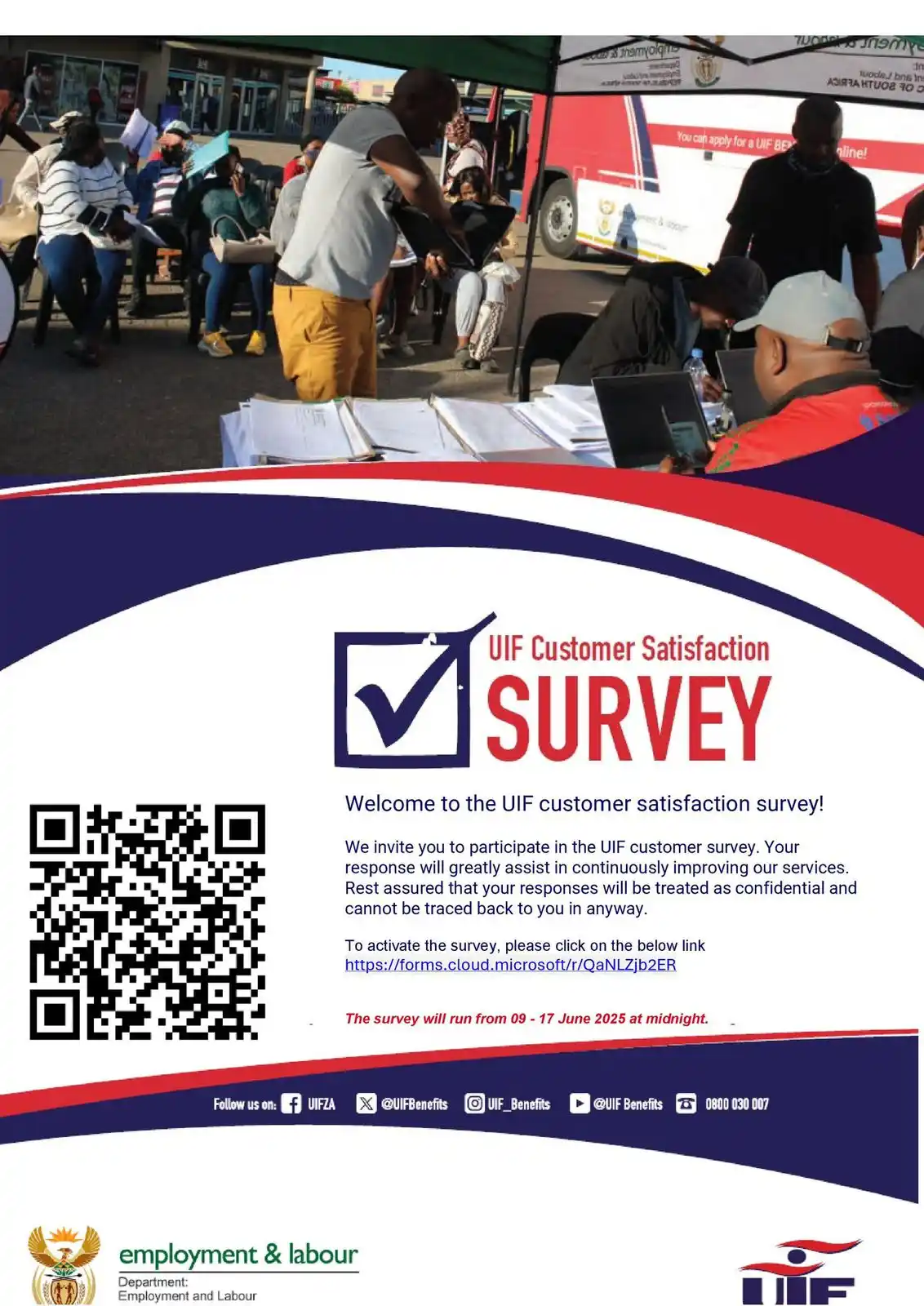 Image from governmentza: 📝 Have your say! Help us improve UIF services by taking the Customer...