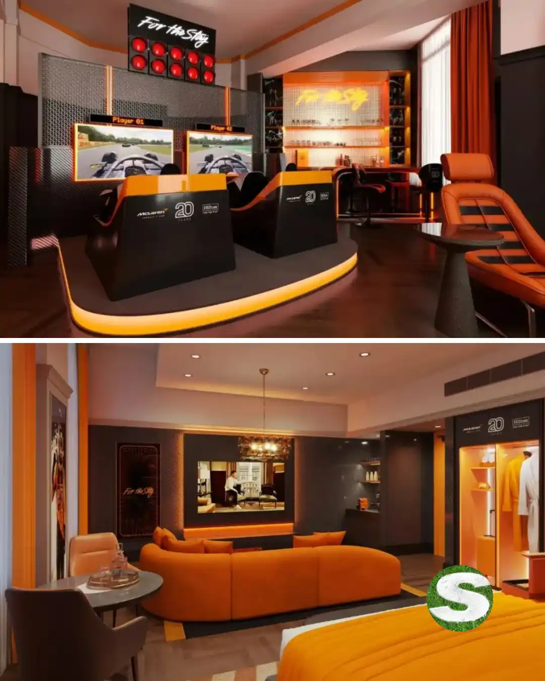 Image from The Sun - F1: Hilton has unveiled an F1-themed hotel room. 😲 The suite is complete...