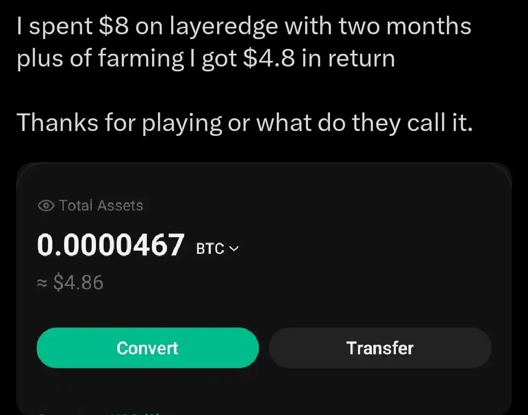 Image from Crypto4Bailout: LayerEdge pouring spit in the eyes of supporters...