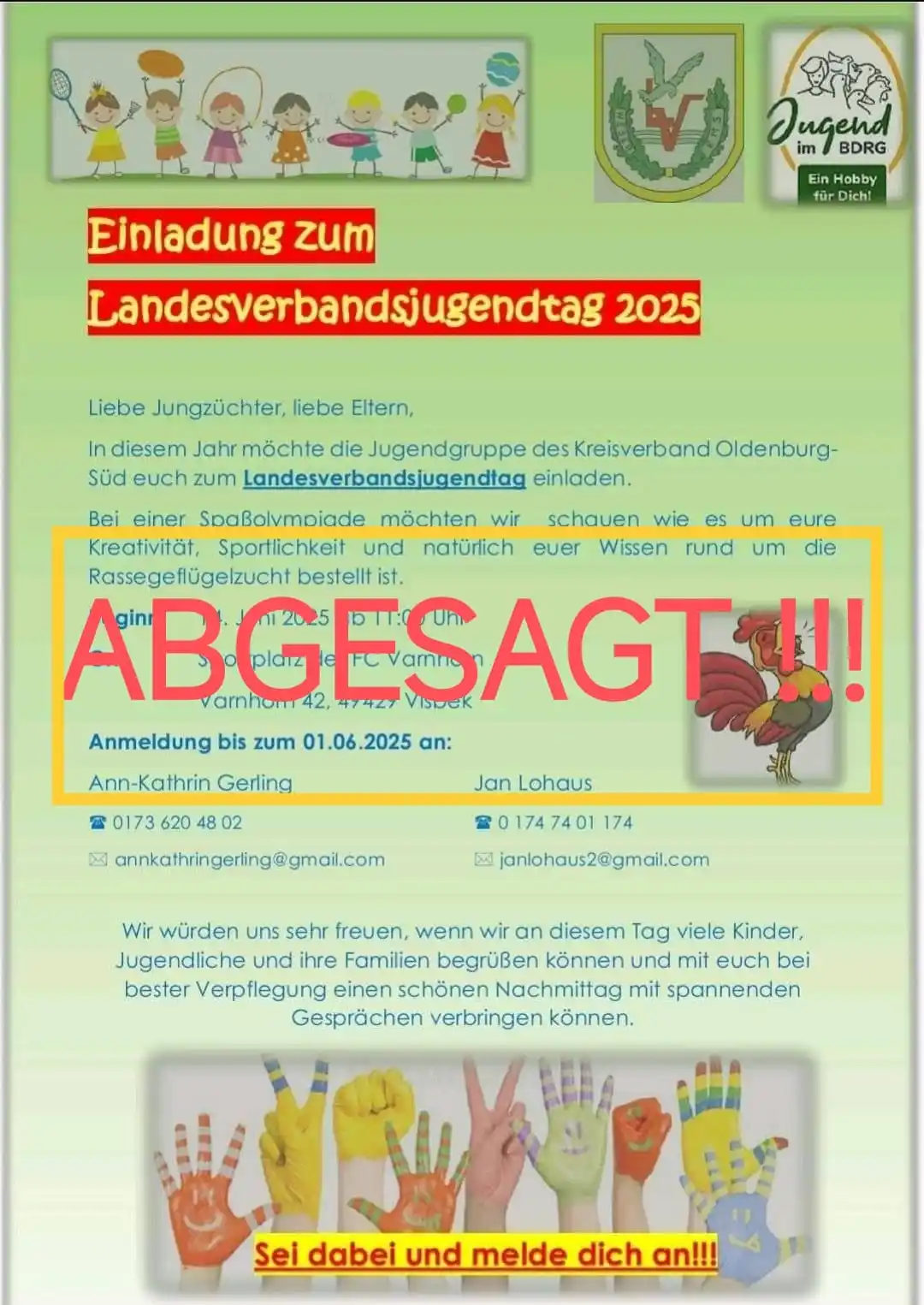 Landesverband der Rassegeflügelzüchter Weser-Ems post