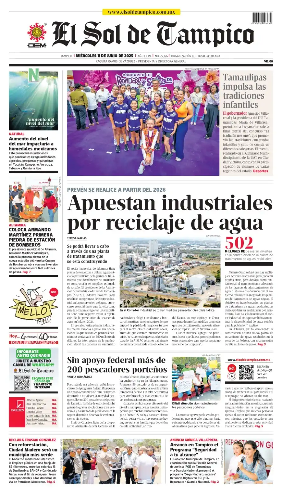 Image from EL SOL DE TAMPICO: *🔴 LO QUE DEBES SABER ESTA MAÑANA 📰☀️* _Apuestan industriales por r...