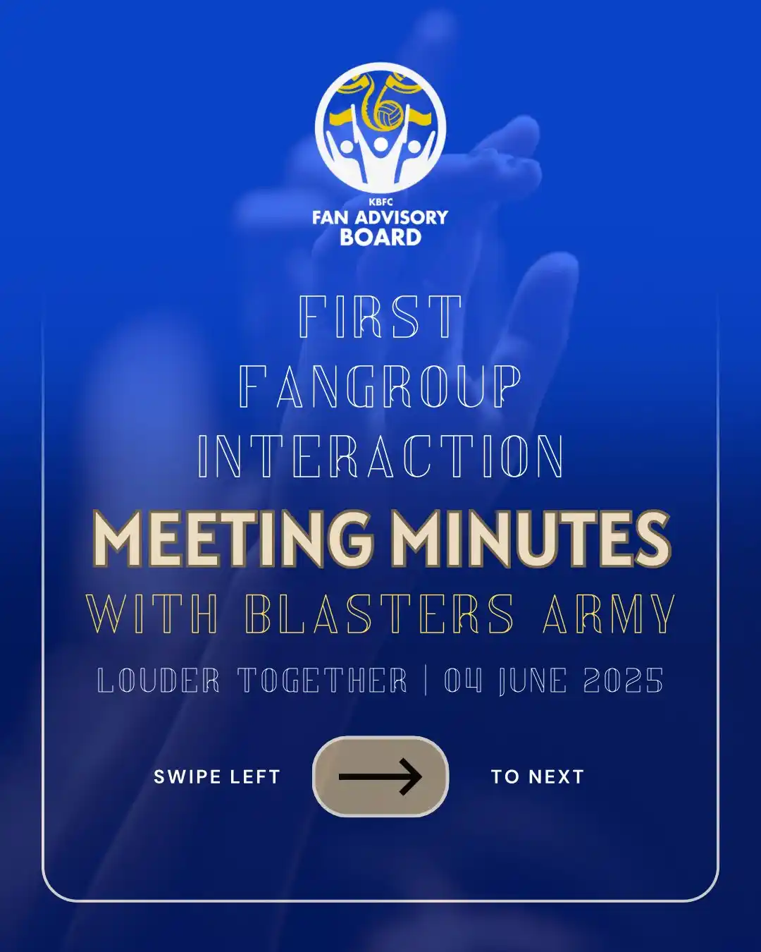 Image from KERALA BLASTERS FC OFFICIAL: 📣 Louder Together | Vol. 1 – Recap (1/4) Our first official interact...