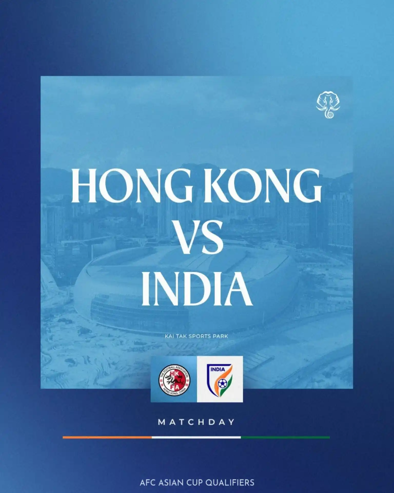 Image from KERALA BLASTERS FC OFFICIAL: MATCHDAY 🇭🇰🆚🇮🇳 India take on Hong Kong in a high-stakes battle a...