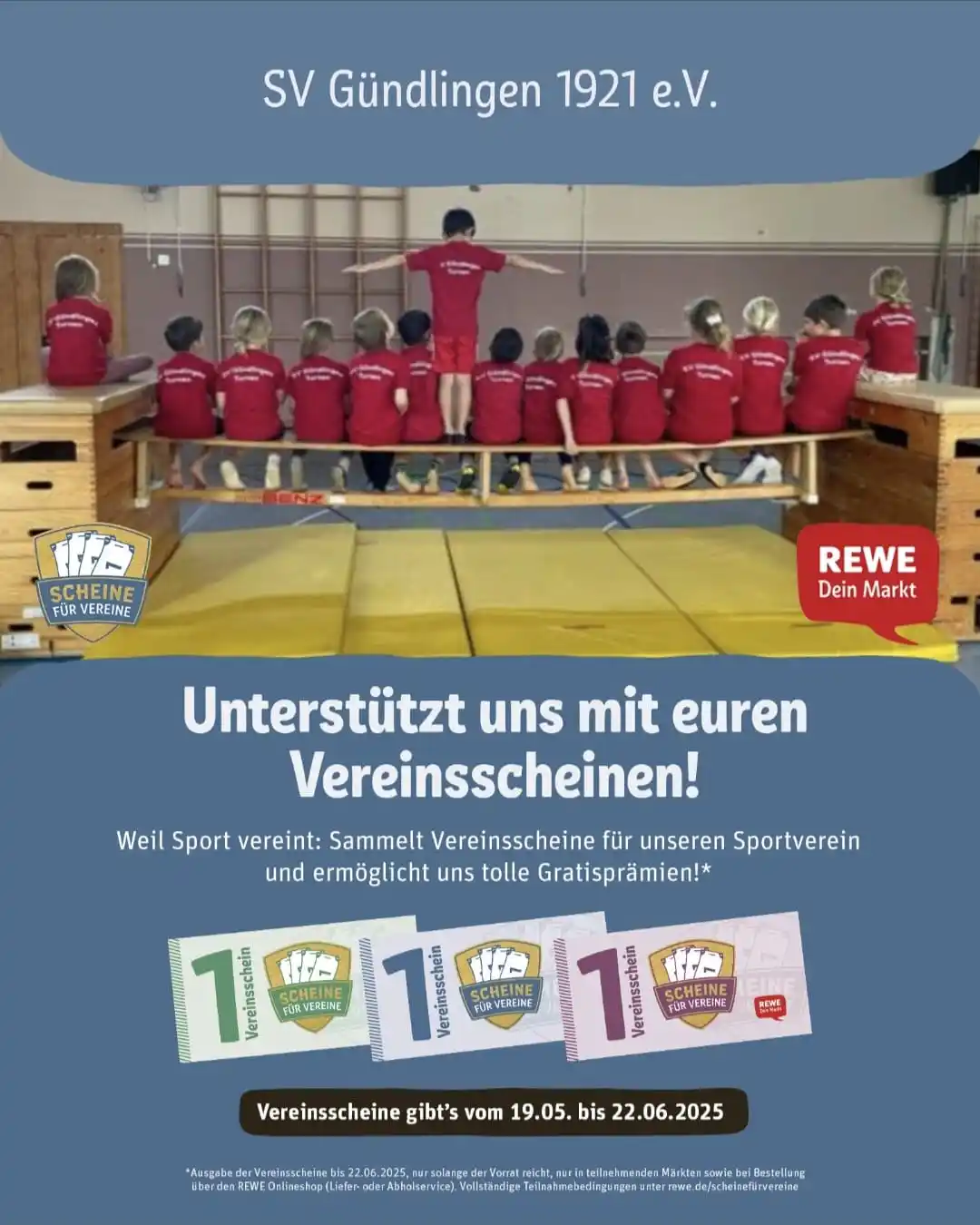 Image from SV Gündlingen : *Noch 10 Tage sammeln - Scheine für Vereine von REWE*...