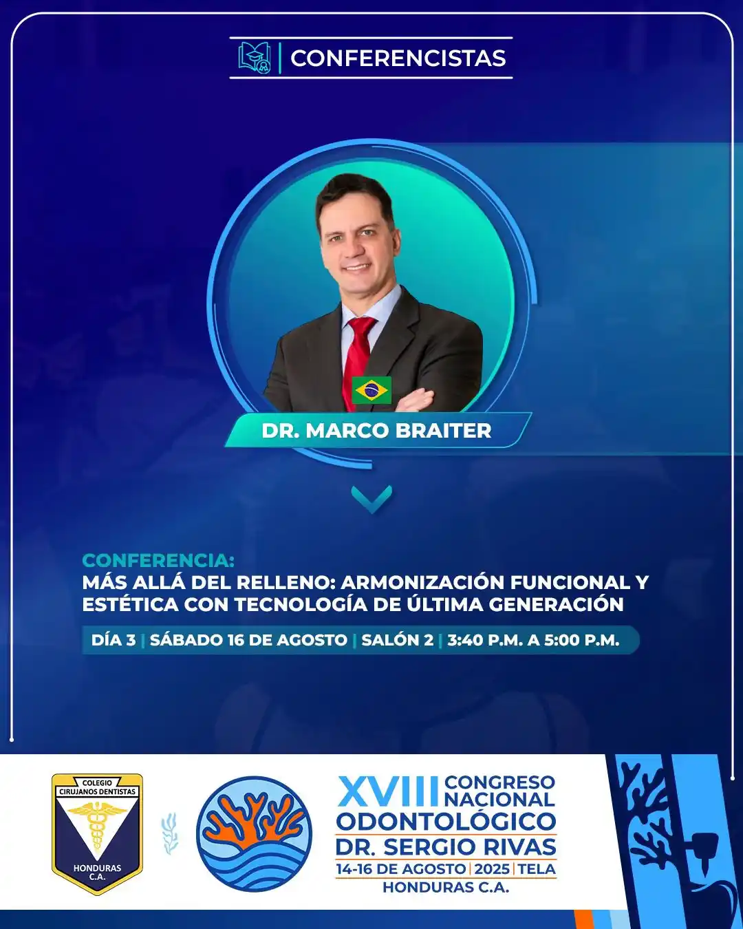 Image from CCDH | Difusión: Nos emociona anunciar la participación del reconocido Dr. Marco Braite...