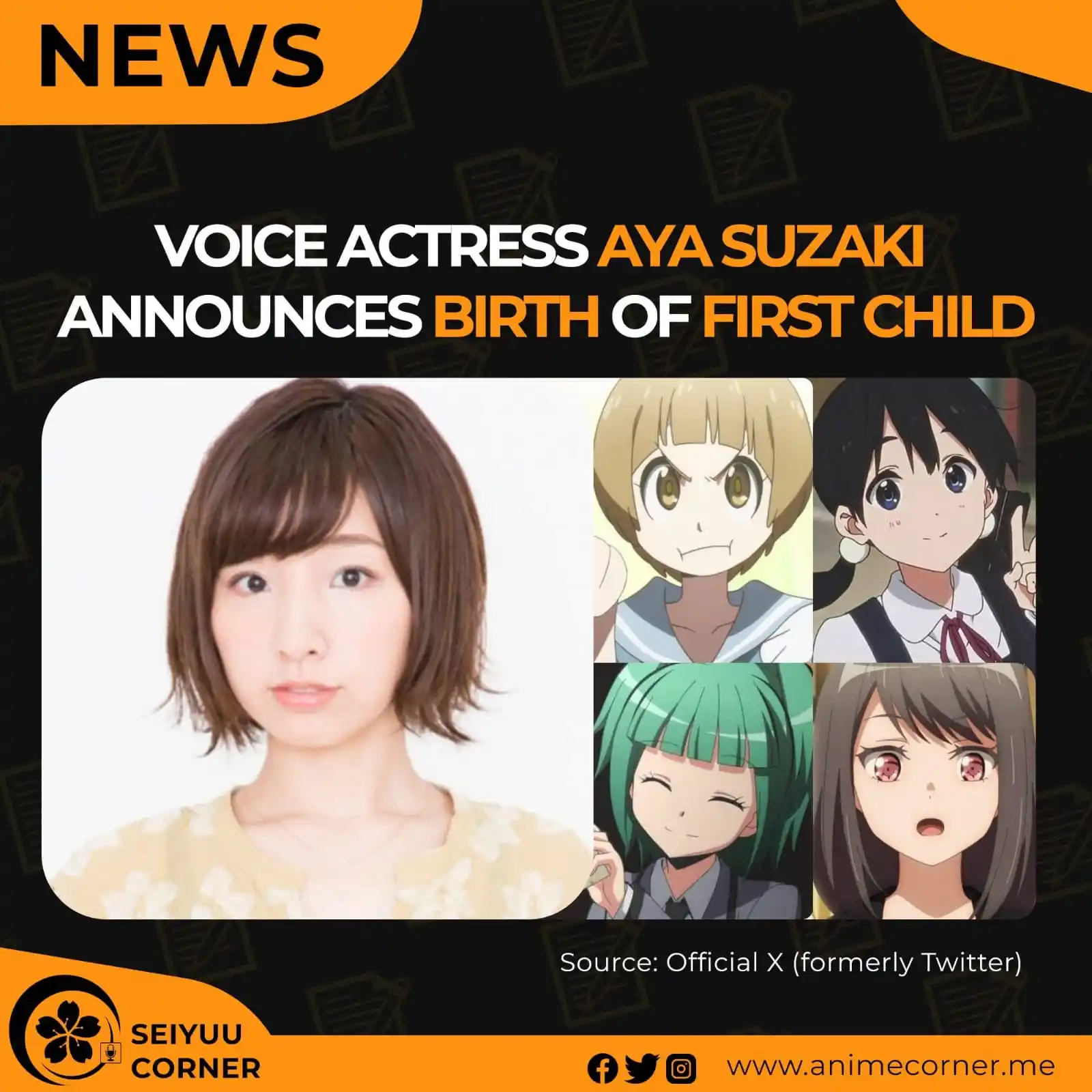 Image from CSC LAB - Anime Cast: 📰 NOTICIA: ✨La actriz de voz Aya Suzaki anunció en su cuenta de X ofi...
