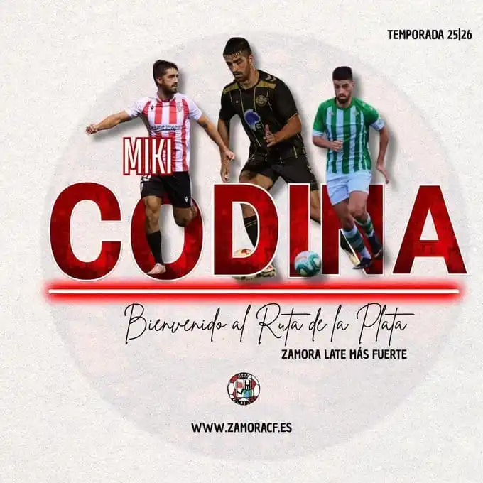 Image from solofichajes123: 🚨OFICIAL🚨 El Zamora CF ficha al central de 23 años Miki Codina como ...