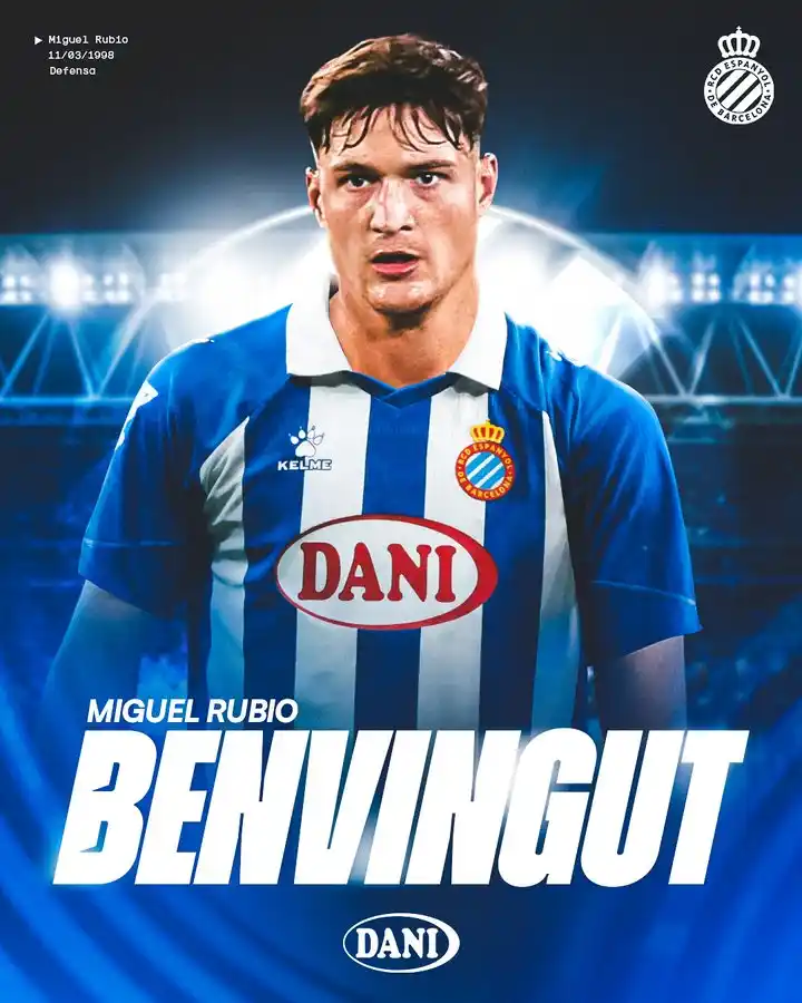 Image from solofichajes123: 🚨OFICIAL🚨 Miguel Rubio ficha por el RCD Espanyol tras finalizar su v...