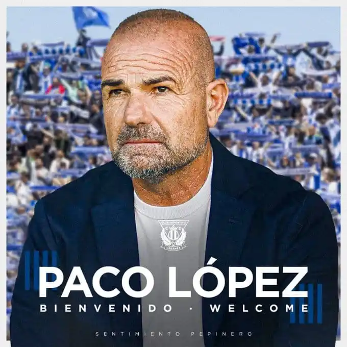 Image from solofichajes123: 🚨OFICIAL🚨 Paco López es anunciado como nuevo entrenador del CD Legan...