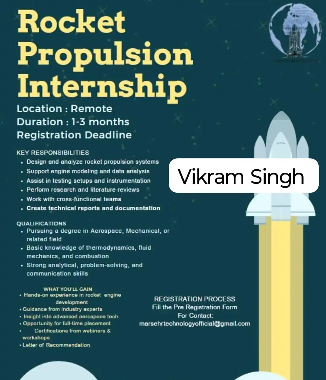 Image from Physics Jobs UG PG PHD Intership  Project Workshop: Position: Rocket Propulsion Intern  Location: [Remote]  Duration:1-3 m...