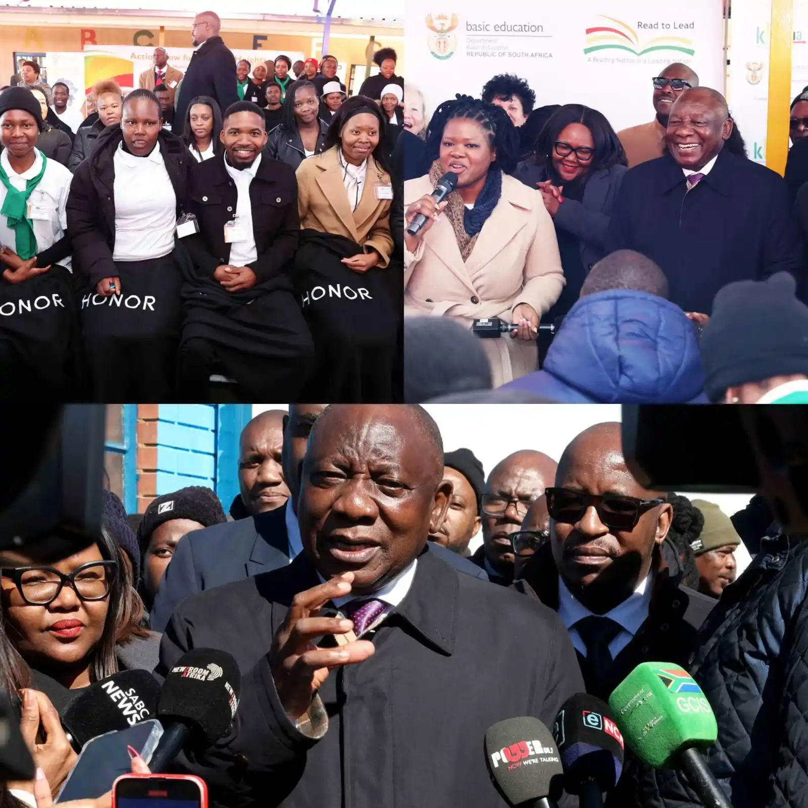 Image from governmentza: [📸] President Cyril Ramaphosa, together with the Minister of Basic Ed...