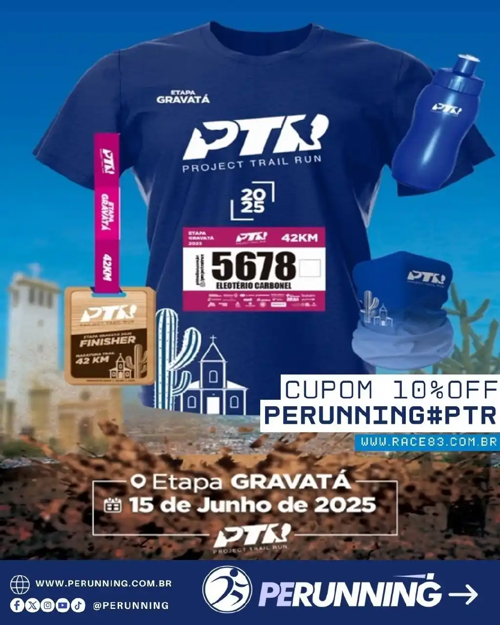 Image from PE RUNNING | Corrida e Caminhada: *PTR - PROJECT TRAIL RUN*  📆 15/06/2025 ⏰ 5h30 📍 Gravatá, Distrito d...