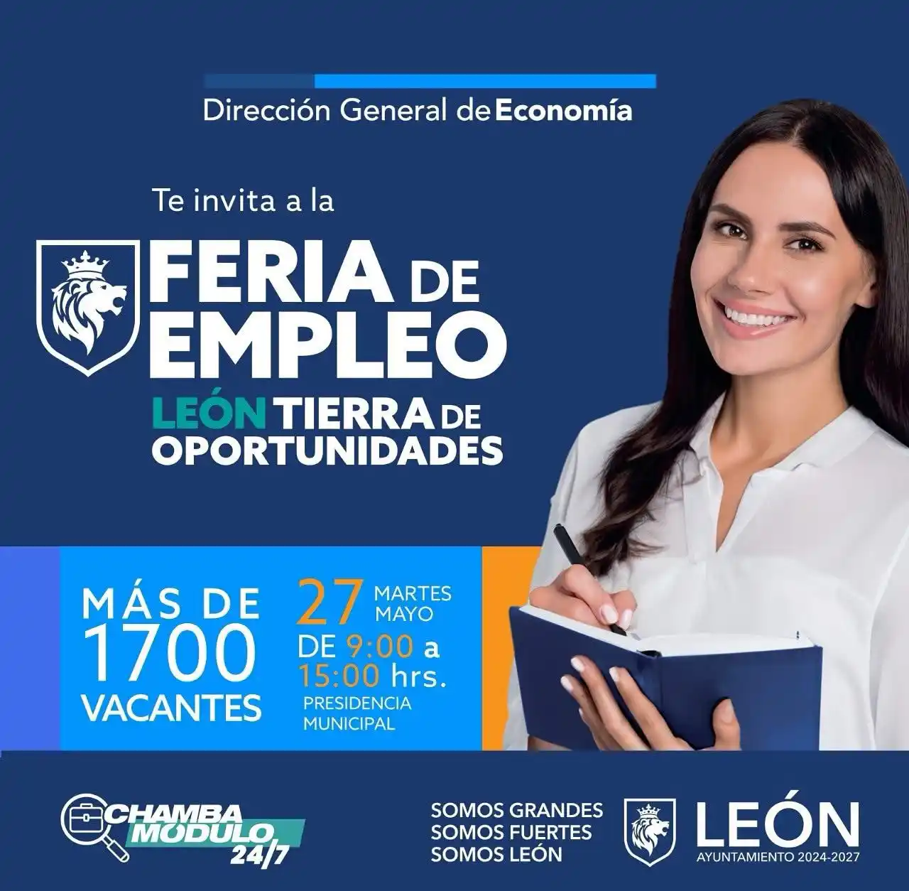 Image from Entérate León 🦁: Recuerda que te esperamos mañana en la Feria de Empleo, de 9:00h a 15:...