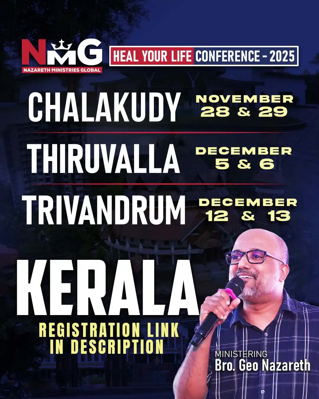 Image from Nazareth Ministries Global: REGISTER NOW (KERALA MEETINGS): Registration link for CHALAKUDY: http...