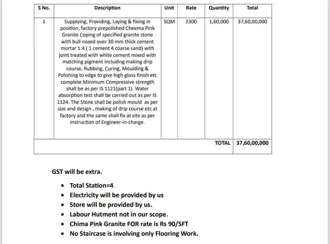 Image from Civil, MEP, Finishing & Interior Fit Out Job Information: 📢 Requirement: Stone Contractor – Delhi NCR 📢 We are looking for a ...