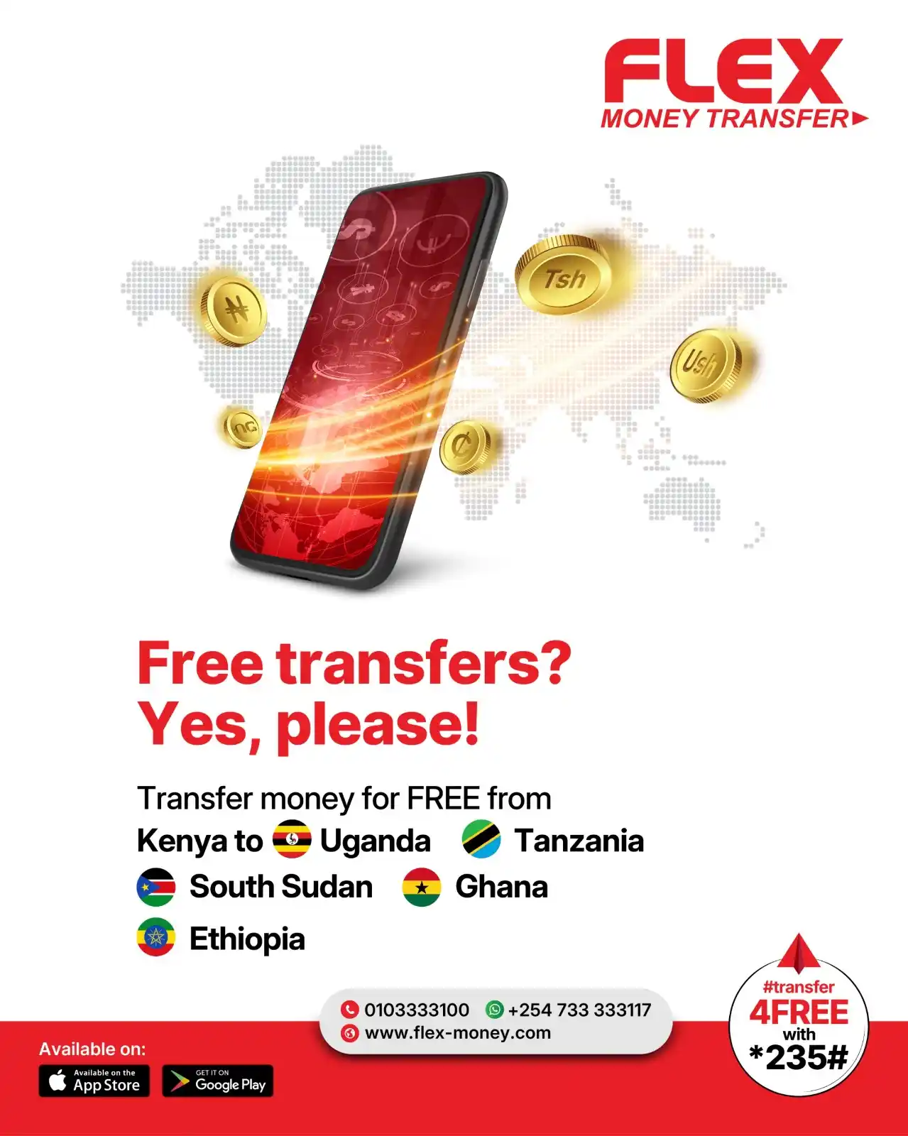 Image from Flex Money Transfer : Sending money from Kenya to Uganda, Tanzania, South Sudan, Ghana and E...