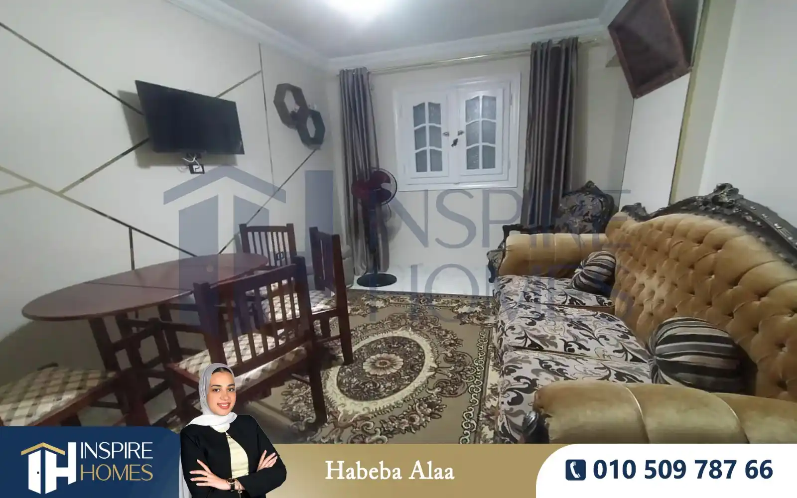 Image from InspireHomes: شقة للإيجار 70 م سموحة ( ش النصر ) - 10,000 ج شهرياً • الوكيل: حبيبة ع...