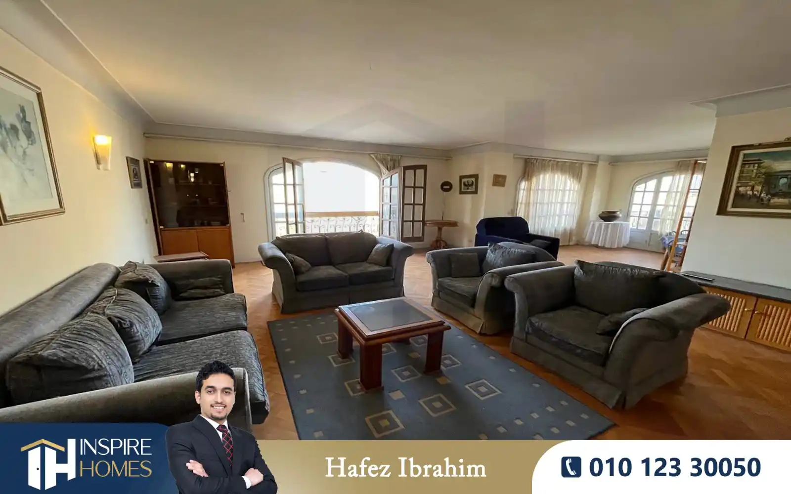 Image from InspireHomes: شقة مفروش للإيجار 250م رشدي ( ش سوريا ) - 35,000 ج شهرياً • الوكيل: حا...
