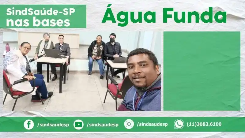 Image from SindSaúde-SP: *SINDSAÚDE-SP EM AÇÃO: ÁGUA FUNDA |* O sindicato promoveu nessa quarta...