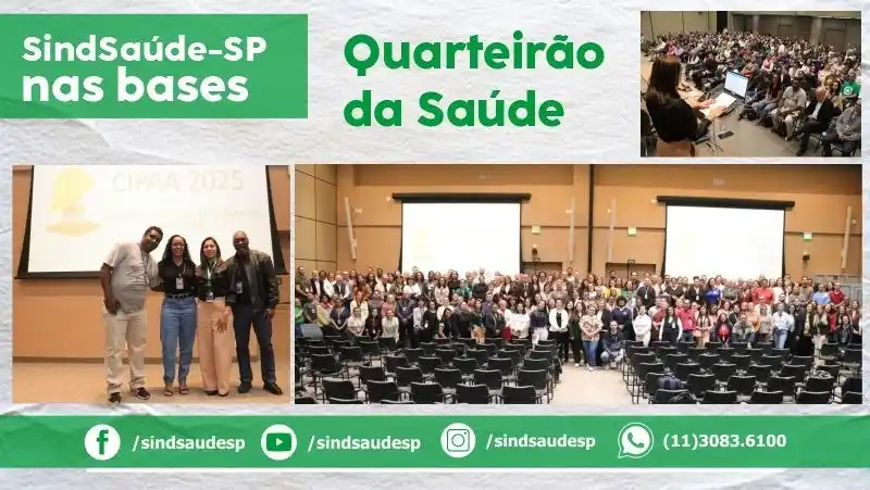 Image from SindSaúde-SP: ✊🏽 *SINDSAÚDE-SP NAS BASES: CIPA NO HC |* O sindicato esteve presente...