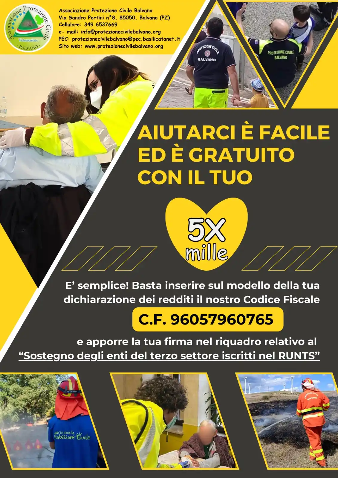 Image from Protezione Civile Balvano: 💛 Sostieni la Protezione Civile di Balvano con il tuo 5x1000 💛 Gent...