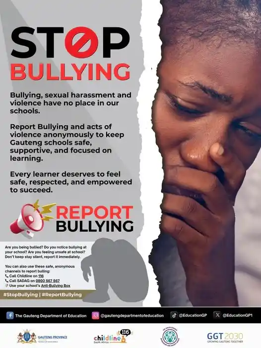 Image from governmentza: 🚫 Stop Bullying in Schools Bullying, harassment, and violence have n...