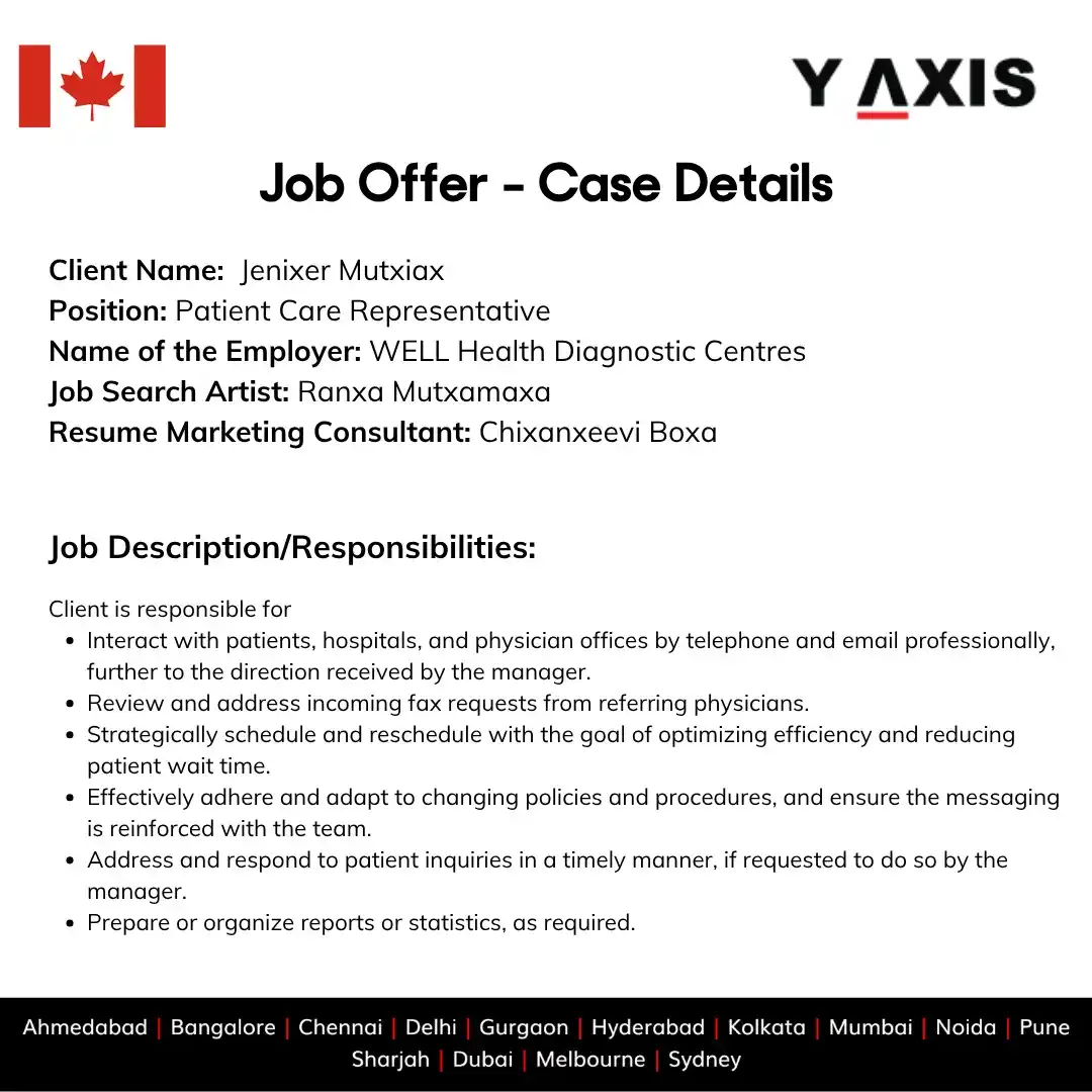 Image from Y-Axis Overseas: ✅ Success Story: Securing a Job as a Patient Care Representative in Ca...