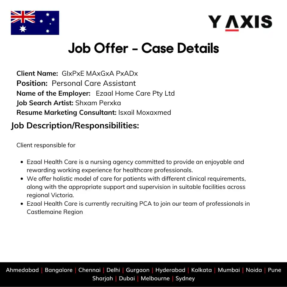 Image from Y-Axis Overseas: Success Story: Securing a Job as a Personal Care Assistant job in Aust...