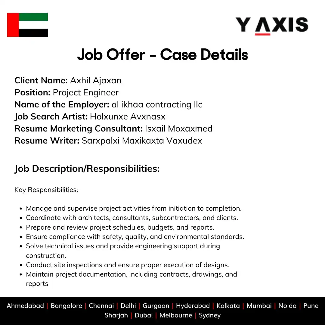 Image from Y-Axis Overseas: Success Story: Securing a Job as a Project Engineer in the UAE Our c...