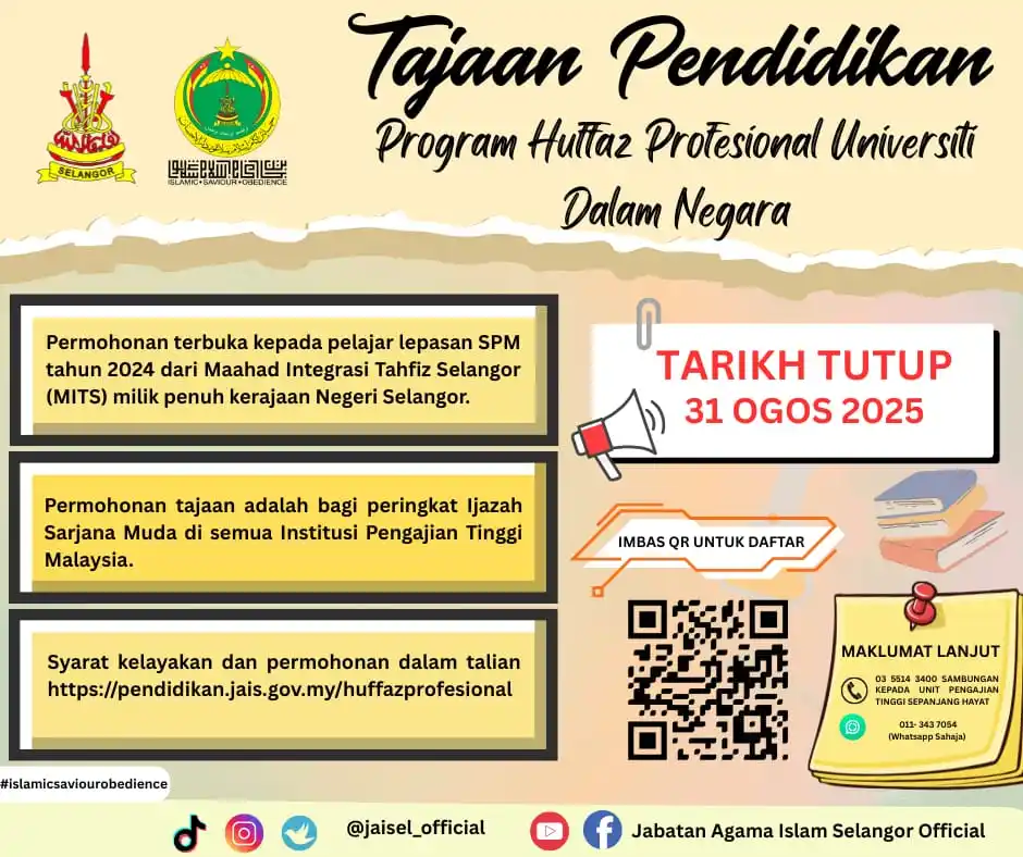 Image from Jabatan Agama Islam Selangor Official: ๐ง๐๐๐๐๐ก ๐ฃ๐๐ก๐๐๐๐๐๐๐ก ๐ฃ๐ฅ๐ข๐๐ฅ๐๐ ๐๐จ๐๐๐๐ญ ๐ฃ๐ฅ๐ข๐...