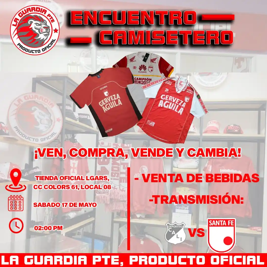 Image from La Guardia Albi-Roja Sur ))♰(( 🇮🇩: Tenemos el gusto de invitarlos al primer encuentro camisetero Santafer...