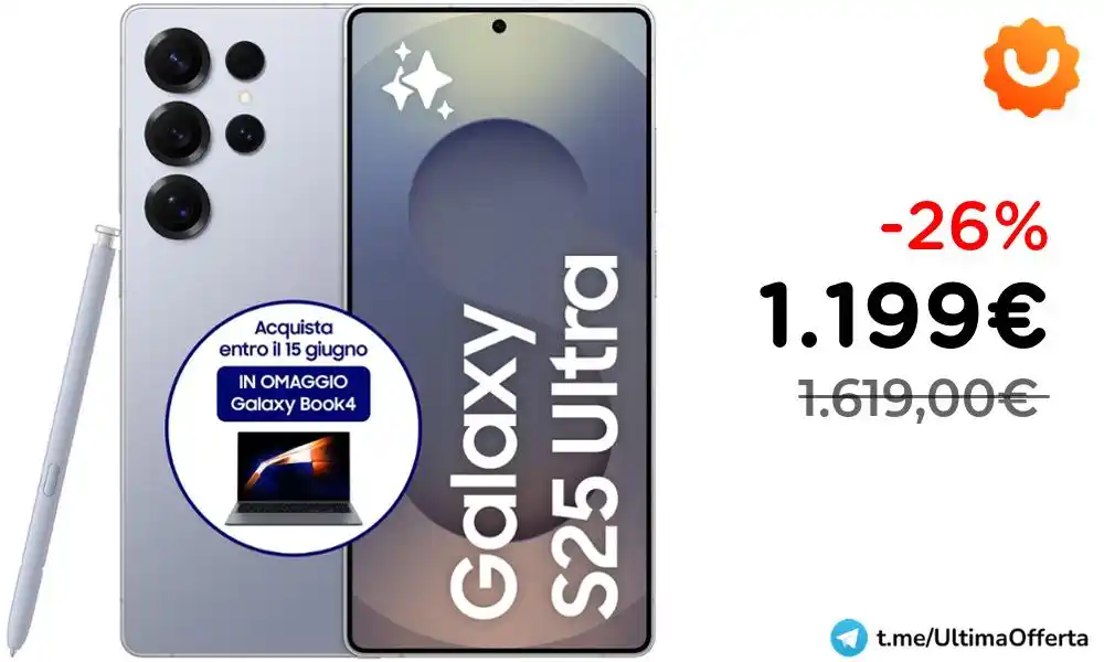 Image from ‼️ULTIMA OFFERTA💰 - Offerte, Codici Sconto ed Errori di Prezzo: *💣 TORNA LA COMBO SAMSUNG* 📱 *Samsung Galaxy S25 Ultra 512GB, Fotoca...