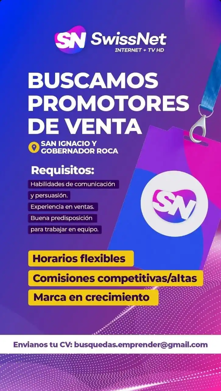 Image from BOLSA LABORAL MISIONES: ♧Trabajo en san Ignacio - gobernador roca ●Enviar cv: busquedas.empre...