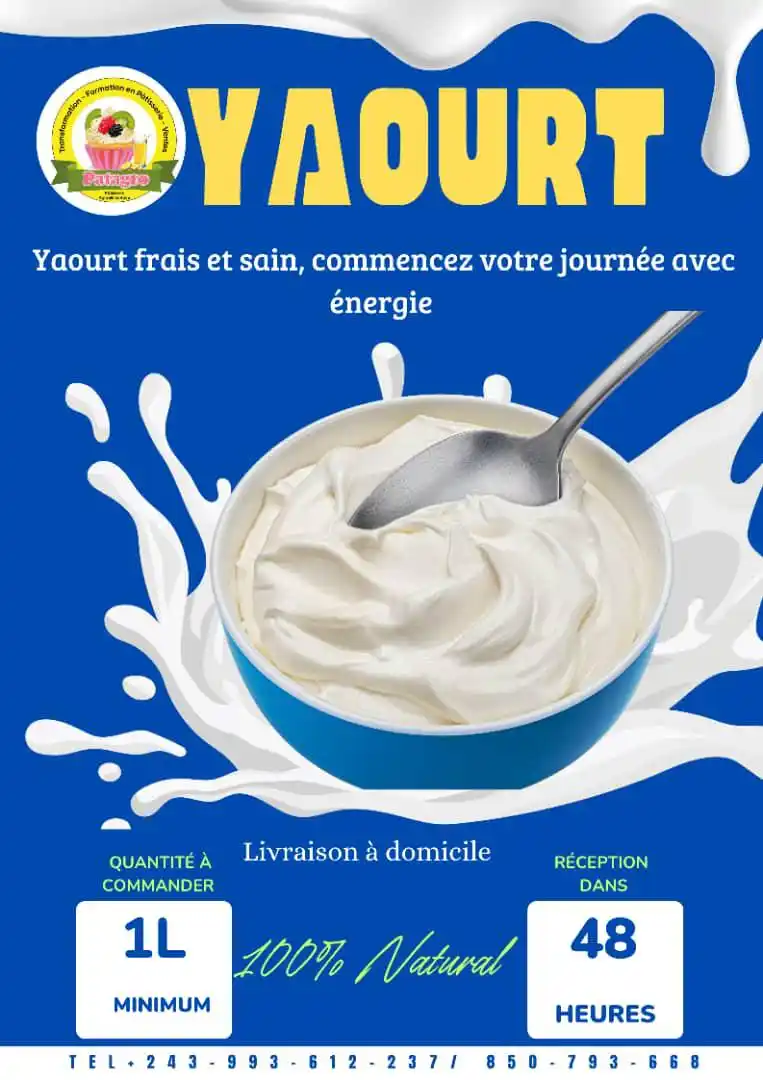 Image from Offre D´emploi RDC 🇨🇩: *🥛VENTE DE YAOURTS, LIVRAISON À DOMICILE* 🧒🏽👨🏾🦱 *Bon pour les ...