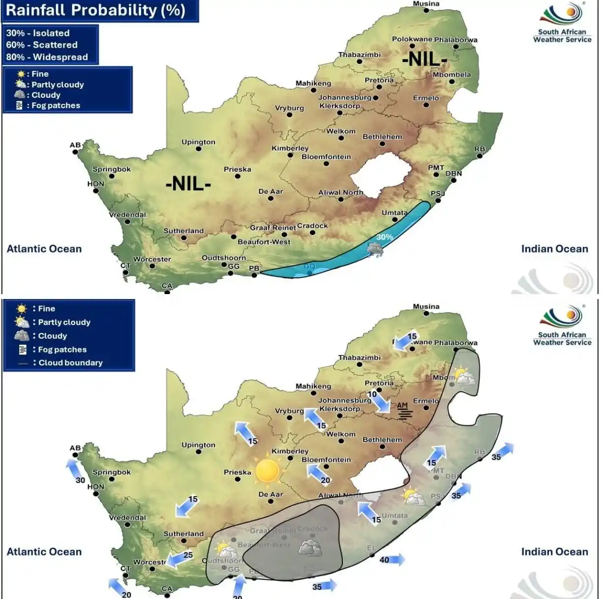 Image from governmentza: 🌦️ Weather Forecast – 11 June 2025 Good morning Mzansi! 🌞 Isolated ...
