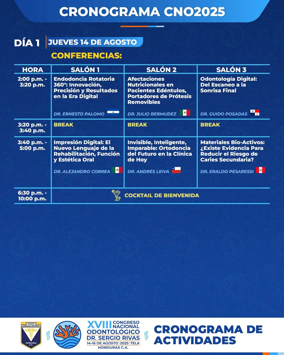 Image from CCDH | Difusión: 🦷✨ ¡Ya está aquí el CRONOGRAMA del evento más esperado del año! Prepá...