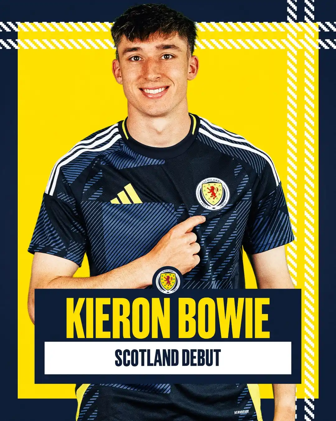 Image from Hibernian Football Club: A first senior international cap for Kieron Bowie! 😍 The Hibs strik...
