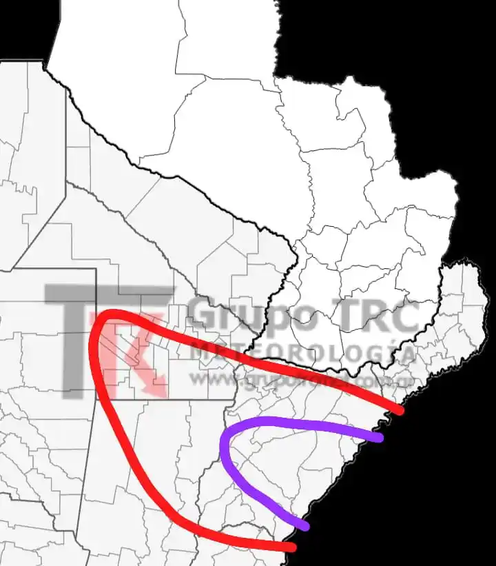 Image from Grupo TRC - Meteorología: *ADVERTENCIA METEOROLÓGICA N° 12* Emisión: 24/05/2025 - 10:55 HOA  Col...