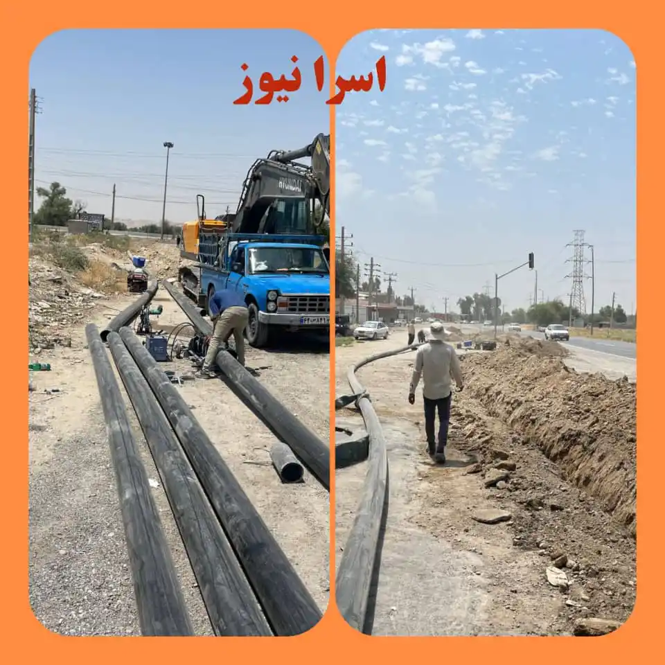 Image from اسراء نیوز: ♦️آغاز به کار خط انتقال لوله آب قالند که با مصوبه شورای تأمین شهرستا...