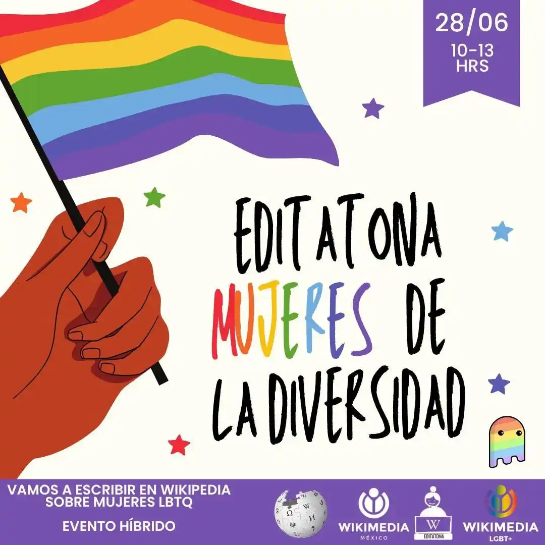 Image from Wikimedia México : 🌈✨ ¡Aparta la fecha para participar en la Editatona Mujeres de la div...