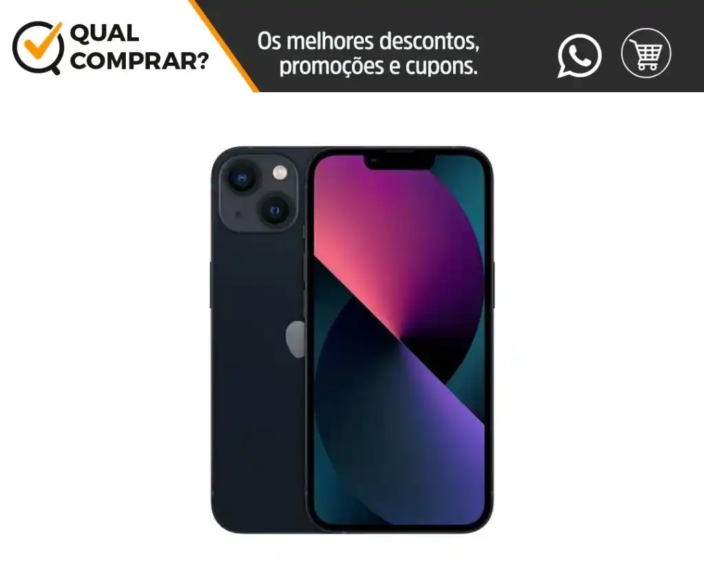 Image from TechTudo Ofertas | Qual Comprar? : 📱 *Apple iPhone 13 (128 GB)* * _Tela Super Retina XDR de 6,1 polega...
